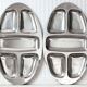 Set de 2 grands plats en inox 18/10, Vers 1970
