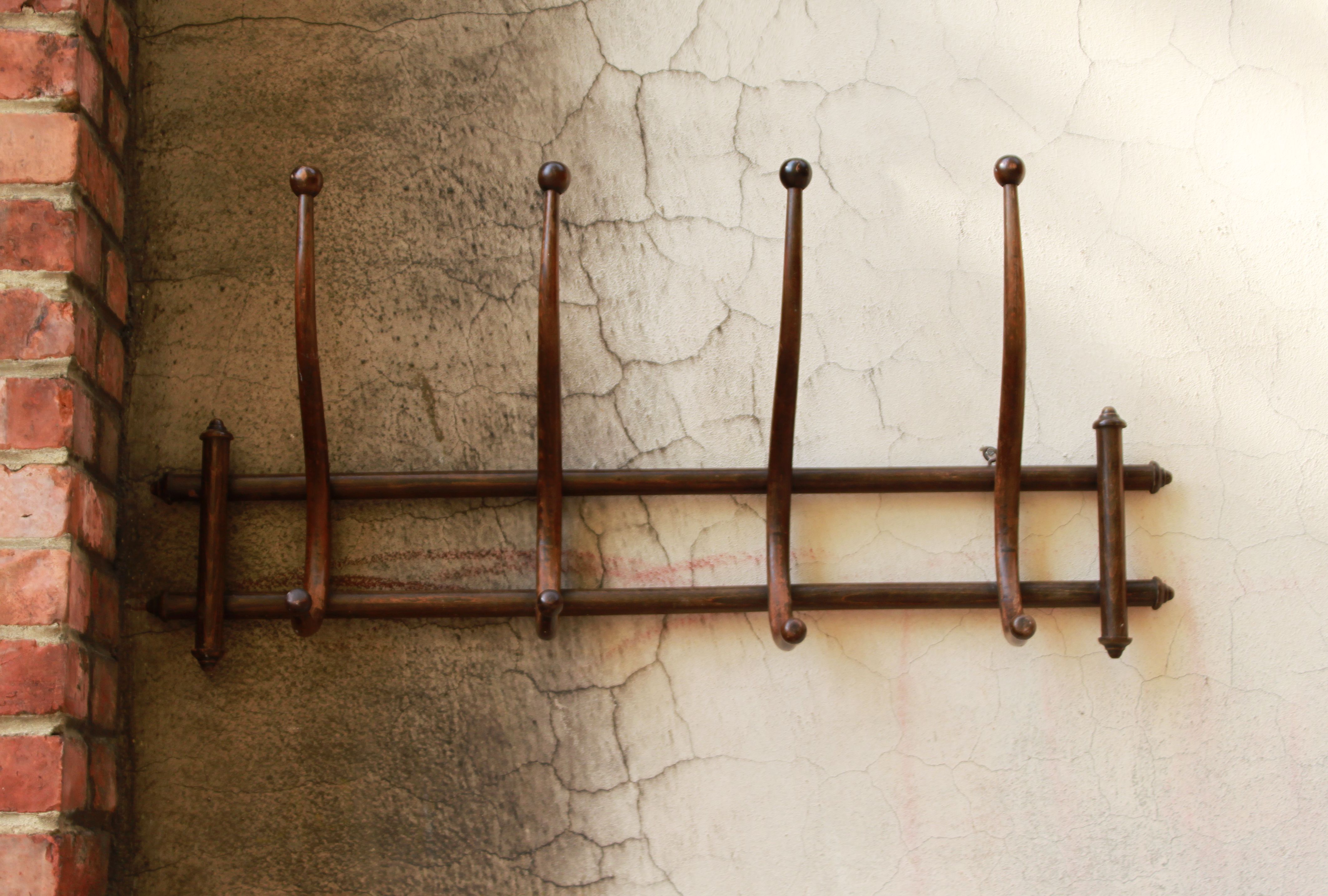 Curved wooden wall door, 50's.