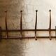 Curved wooden wall door, 50's.