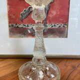 Antique pair of glass candlesticks by MEISENTHAL, marine model