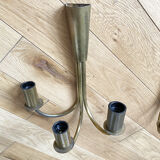 Set of 2 brass wall lights