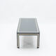 Black wood painted and brass art deco coffee table  circa 1940