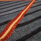 Modern geometric blue kilim rug handwoven flatwoven wool area rug- 122x183cm