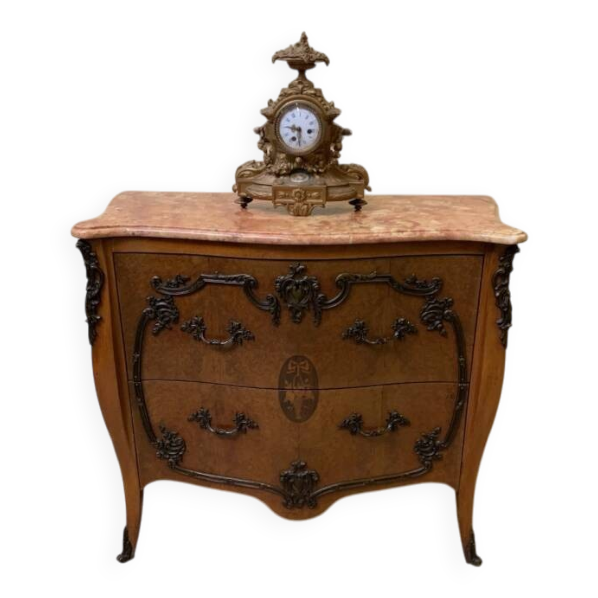 Antique - Vertiko, chest of drawers, inlays - Art Nouveau