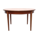 Table ronde extensible en teck scandinave vintage 1960