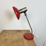 Vintage red east german table lamp from aka leuchten, 1970s