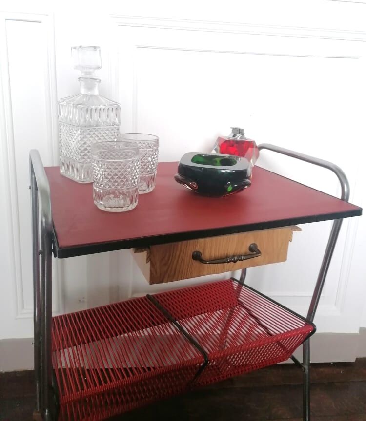 Desserte roulante scoubidou 1950
