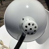 Adjustable white metal desk lamp