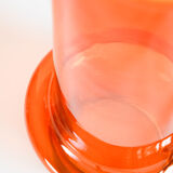 Vase orange en verre