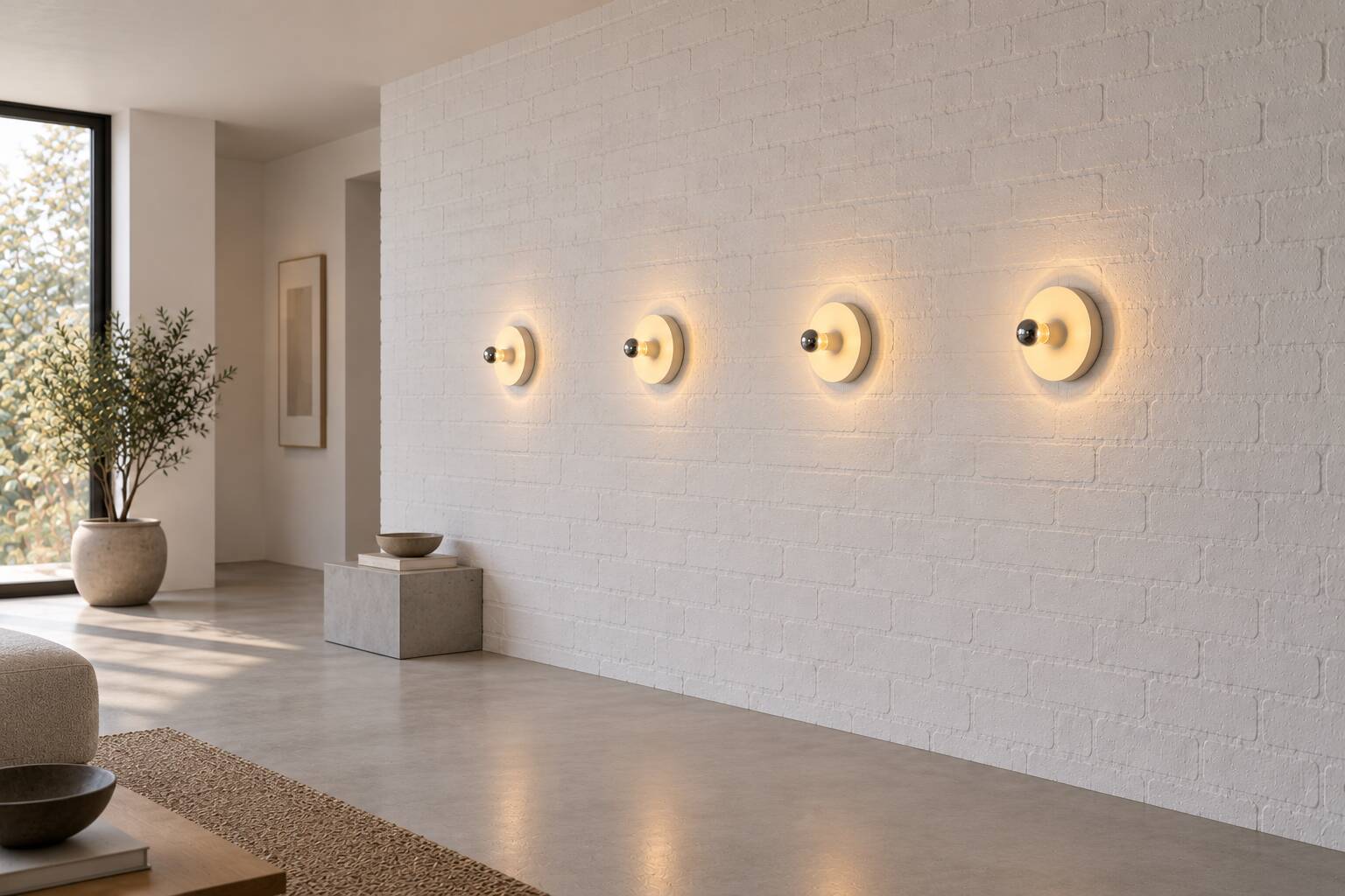 Pair of wall lights selected by Charlotte Perriand, Germany 1960