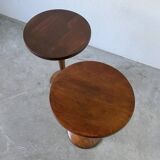 Pair of art deco oak side tables