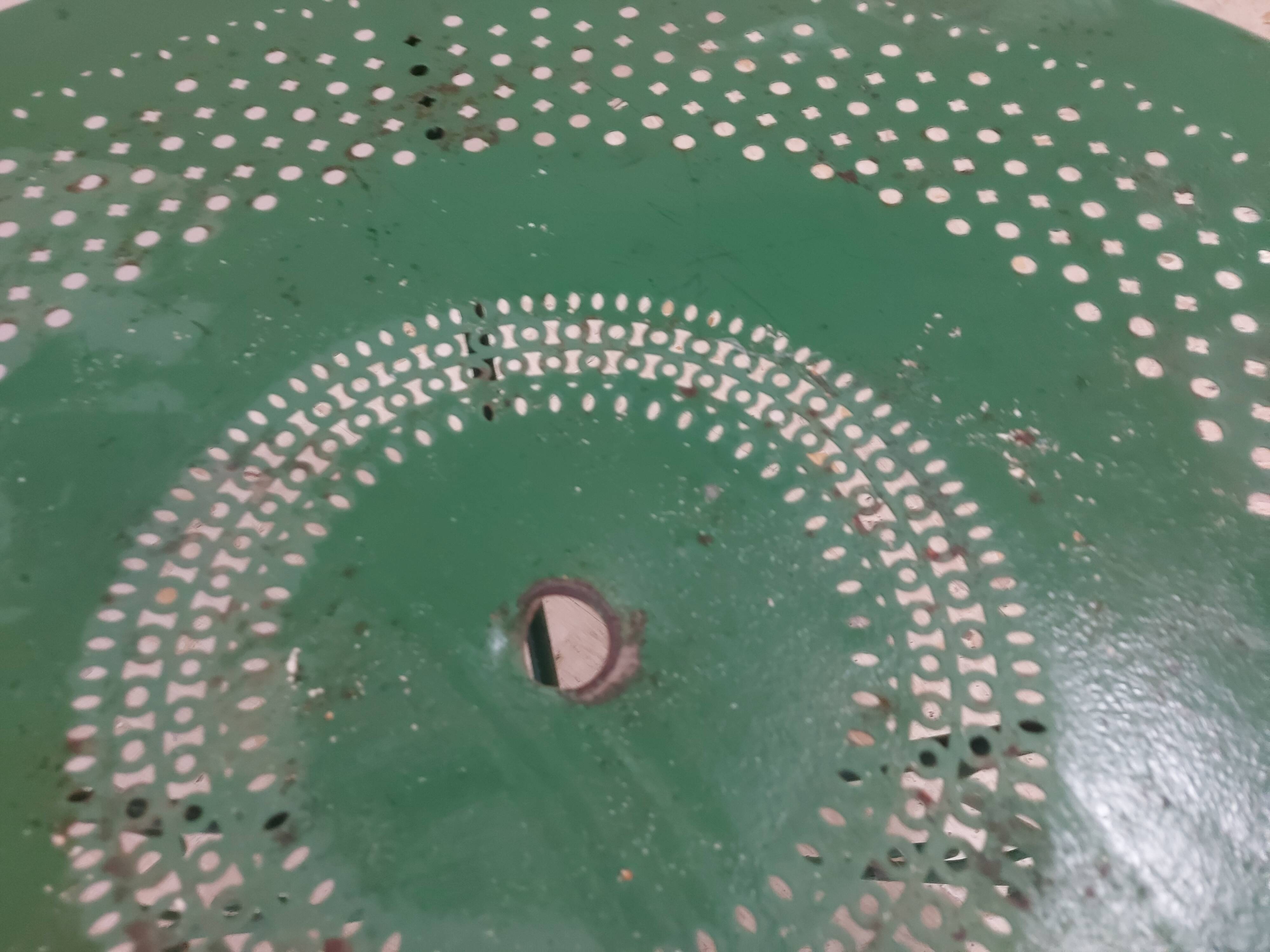 Old metal garden table