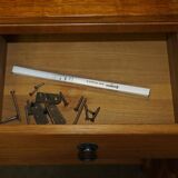 Vintage Robert Mouseman Thompson oak display cabinet with shelves and lighting.