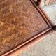 Vintage 70s rattan library