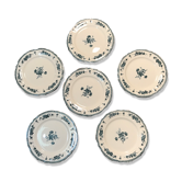 6 assiettes plates Terre de fer vintage modèle Rambouillet HB