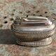 Refillable table lighter in silver metal, ronson stamp, shuttle-shaped, vintage 1960
