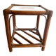 Bamboo and glass table