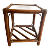Table en bambou et verre