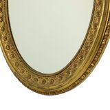 Large Oval Classic Mirror Gold Leaf Baroque Style Flowers 85cm