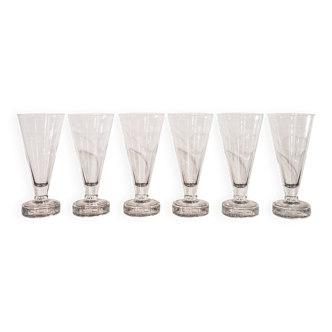 Set di 6 bicchieri campari long drink "greca" di matteo thun per alessi, italy, 1980s