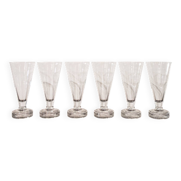 Set de 6 bicchieri campari long drink « greca » de matteo thun pour alessi, italie, années 1980
