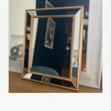 Rectangular mirror with parecloses
