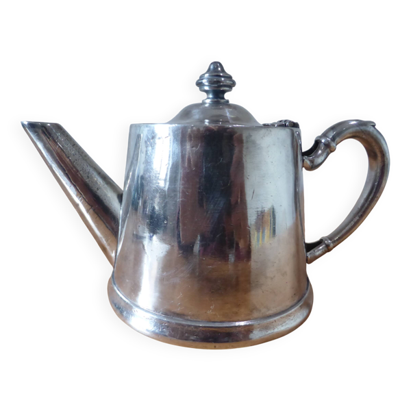 Théière en métal argenté potier vintage 240546