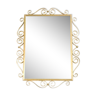 Golden brass mirror 88 x 68 cm