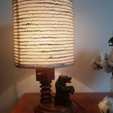 Wooden bear lamp