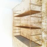 Brass gold metal wall shelf