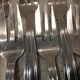 12 silver plated cake forks, goldsmith Argit, art deco style