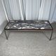 XL Midcentury modern coffee table in metal, rosewood and Arabescato marble, Italy, 1970.