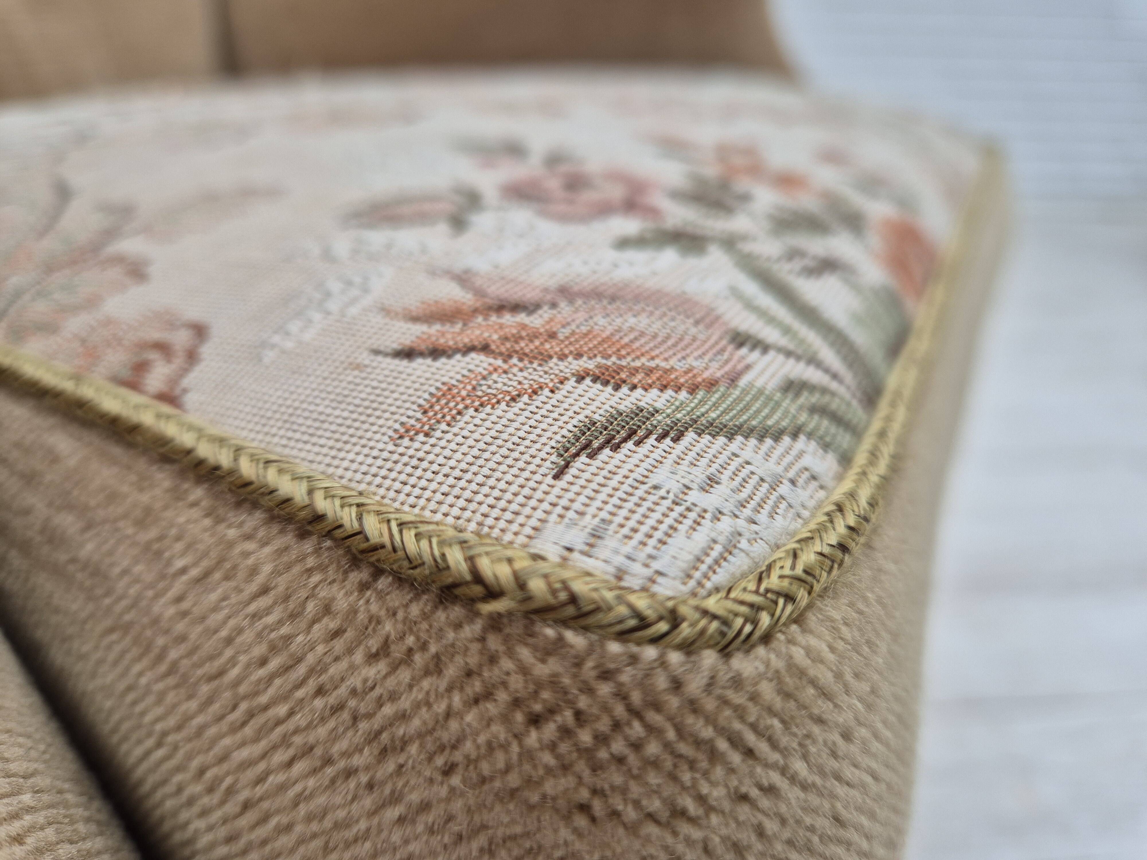 1960s, Danish lounge chair, green furniture velour, original condition.