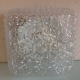 Structured /vintage square glass ceiling lamp 60s-70s
