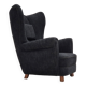 1960s, Danish relax armchair, reupholstered, gray furniture fabric..