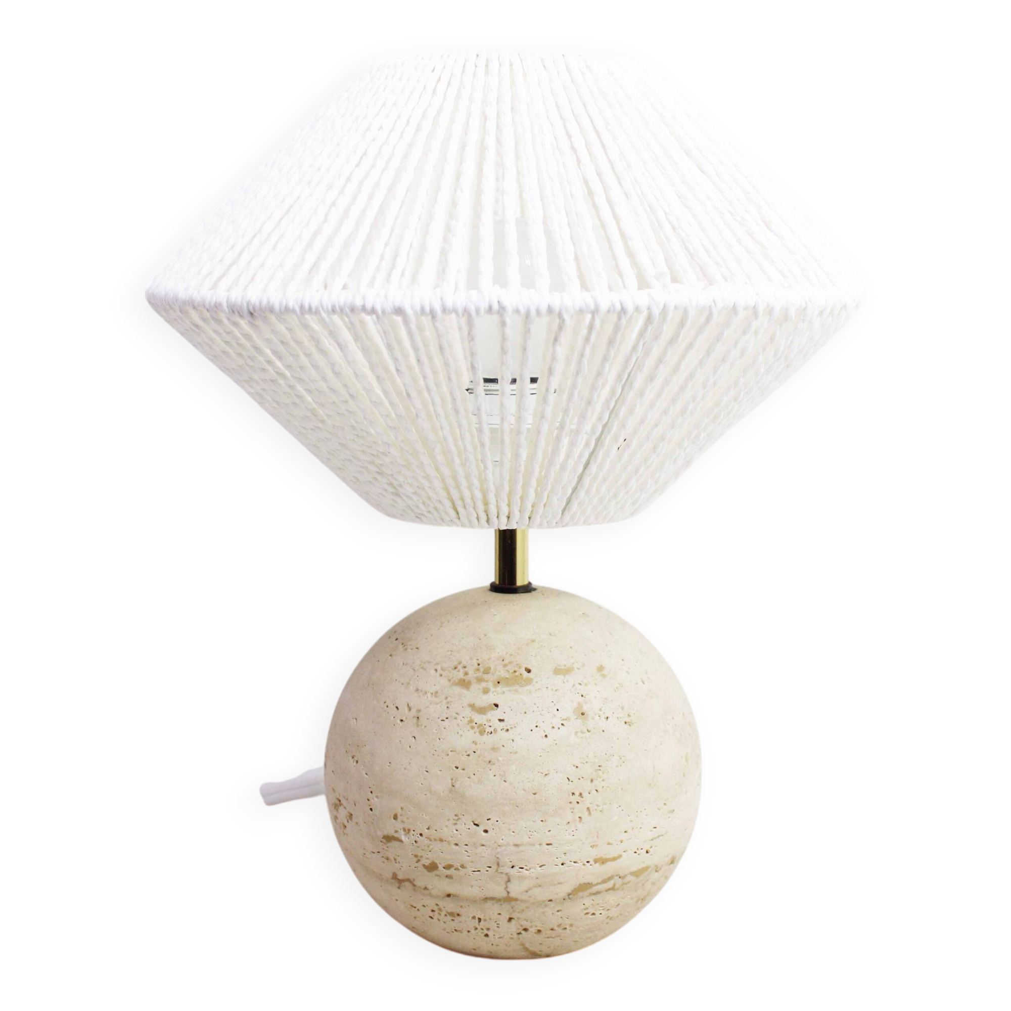 Travertine ball lamp