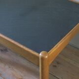 Table basse en chêne massif et ardoise, style milieu du siècle, signée Eric Merthen, Suède, années 1960