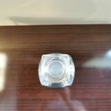 Square vintage decanter made of transparent glass
