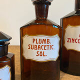 Set of 7 apothecary bottles