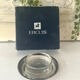 Silver plated butter dish with crystal insert by Ercuis, original box