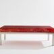 Marie-Claude De Fouquières orange fractal resin coffee table 1970