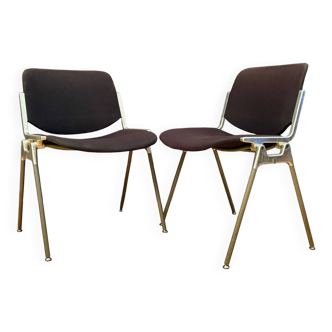 Pair of DSC 106 chairs designed by Giancarlo Piretti, Anonima Castelli, Ita