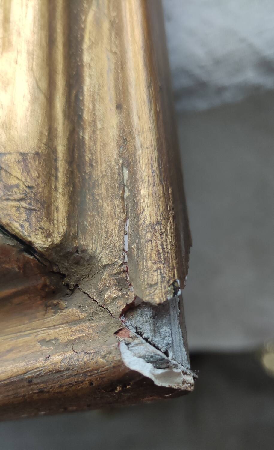 Antique small golden mirror louis philippe