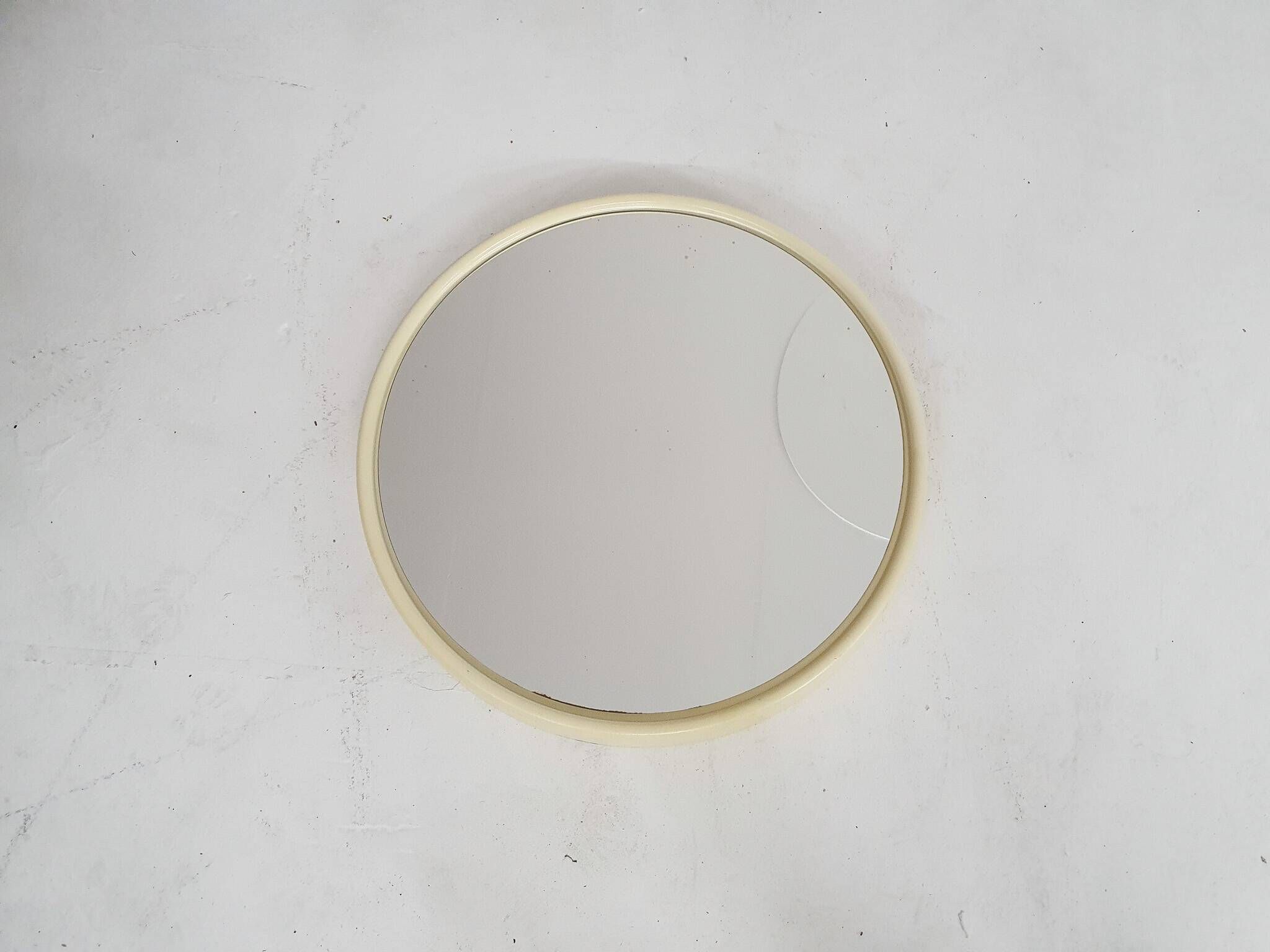 Miroir rond en polyester des années 1960, Pays-Bas