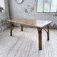 1950s rattan table with ceramic top