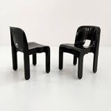 Chaise Universale noire modèle 4867 par Joe Colombo pour Kartell, 1970