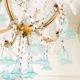 Marie-Thérèse chandelier in crystal and blue Murano glass