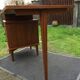 Vintage teak desk with 5 feet compass and 3 drawers
