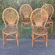 Chaises rotin vintage