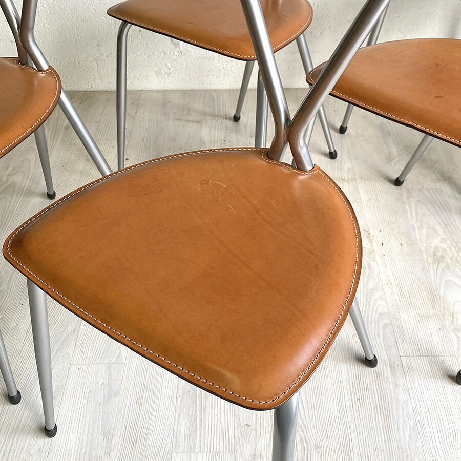 Set of 6 Arrben vintage 70's chairs